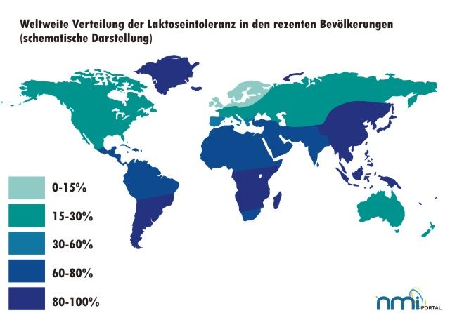 Weltweite Verteilung der Laktoseintoleranz