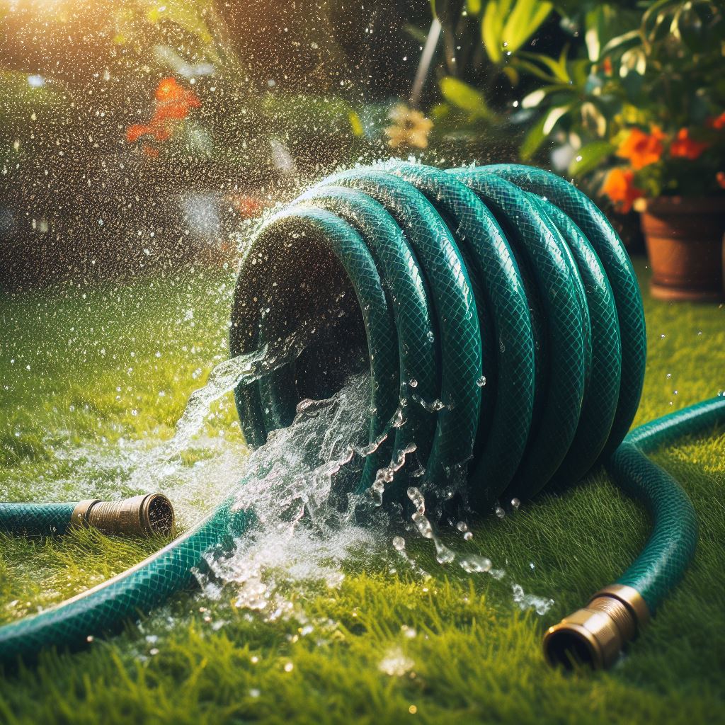 KI Picture of a garden hose with holes
